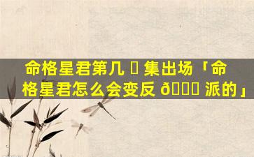命格星君第几 ☘ 集出场「命格星君怎么会变反 🐟 派的」